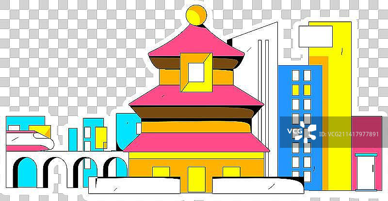 屋子建筑矢量概念运营手绘插画图片素材