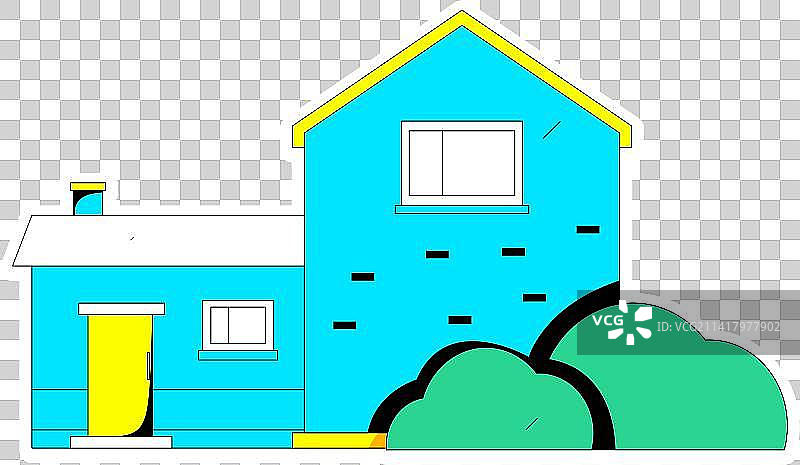 屋子建筑矢量概念运营手绘插画图片素材