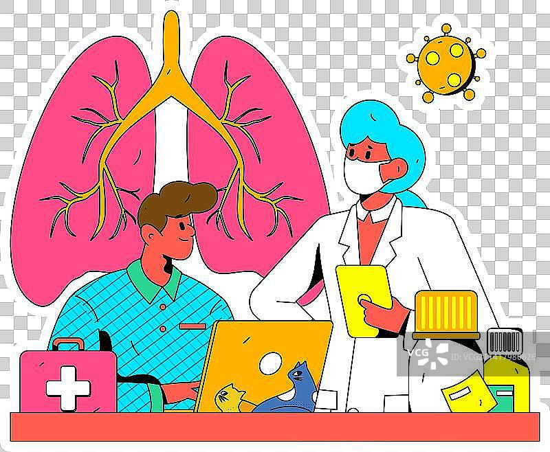 医疗人物抗疫扁平矢量概念运营手绘插画图片素材