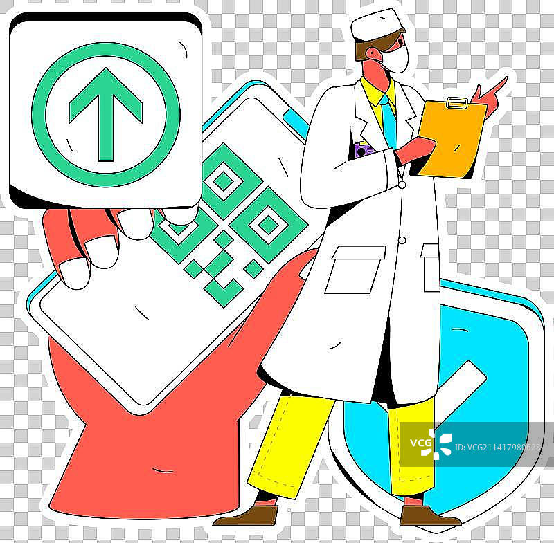 医疗人物抗疫扁平矢量概念运营手绘插画图片素材