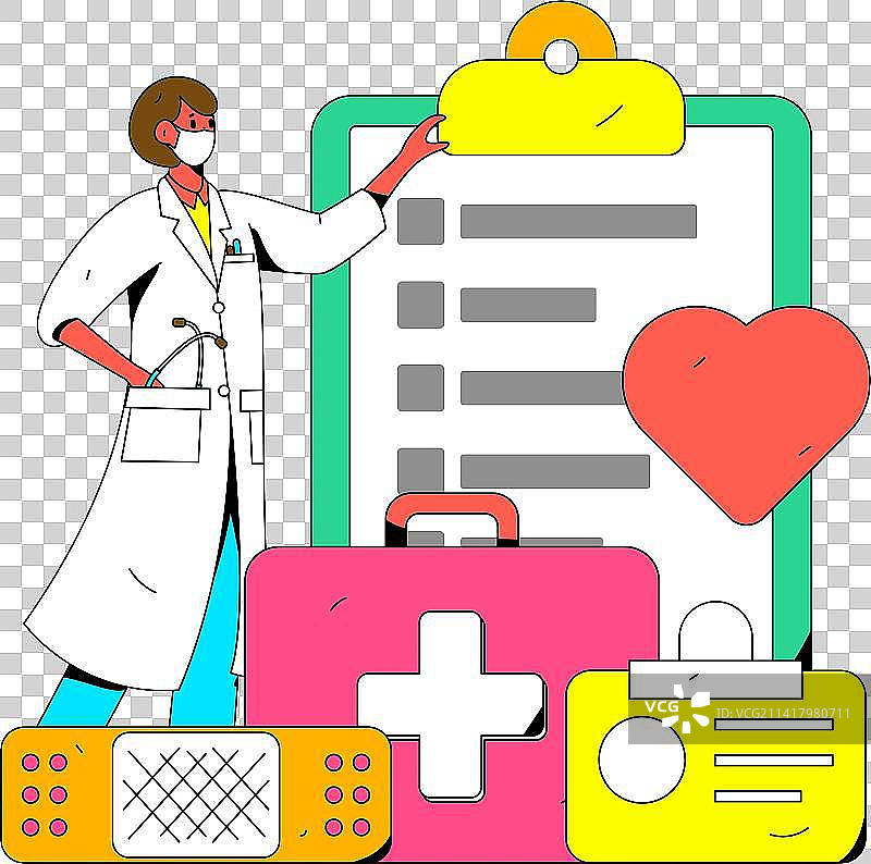 医疗人物抗疫扁平矢量概念运营手绘插画图片素材