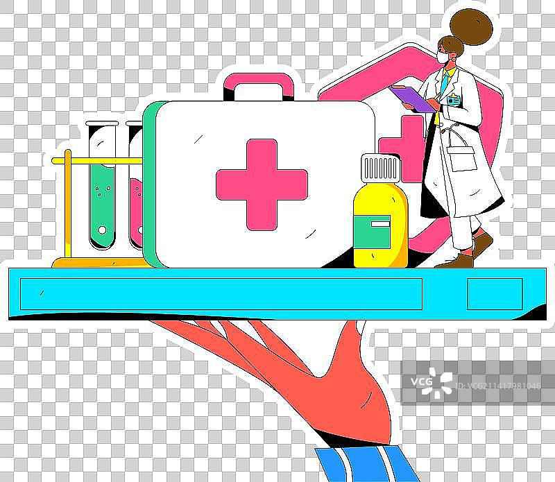 医疗人物抗疫扁平矢量概念运营手绘插画图片素材