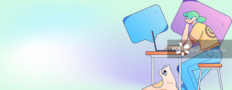 与咨询顾问进行沟通扁平矢量人物概念运营手绘插画图片素材