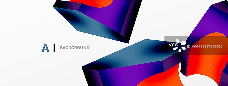 抽象背景-三维抽象形状墙纸图片素材