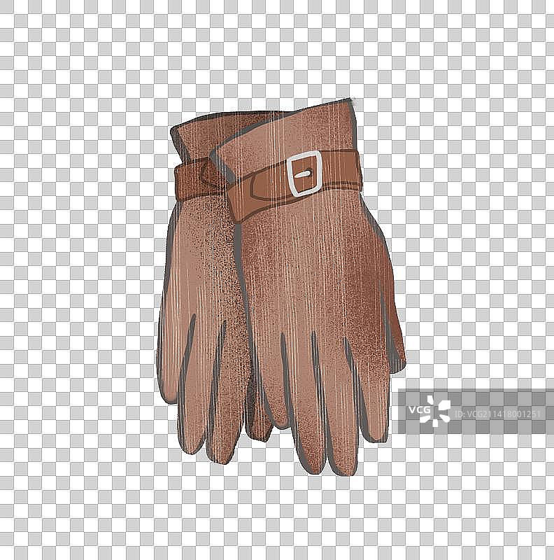 皮手套插画元素图片素材