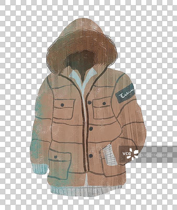 羽绒服插画元素图片素材
