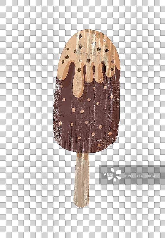 巧克力冰棍插画元素图片素材