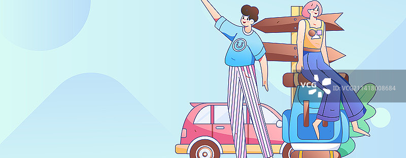 为汽车购买保险扁平人物矢量概念运营手绘插画图片素材