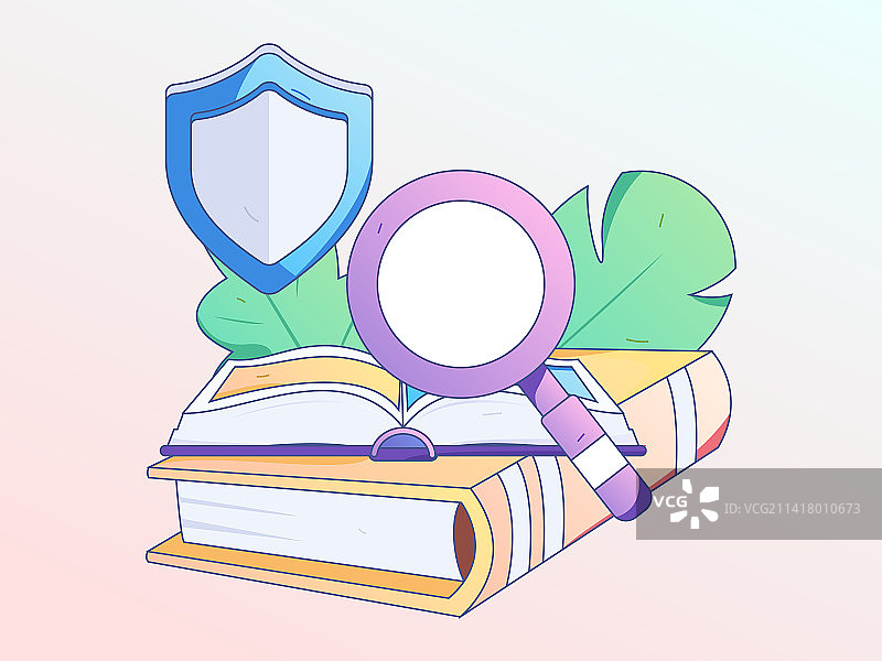 知识产权保护扁平矢量概念运营手绘插画图片素材