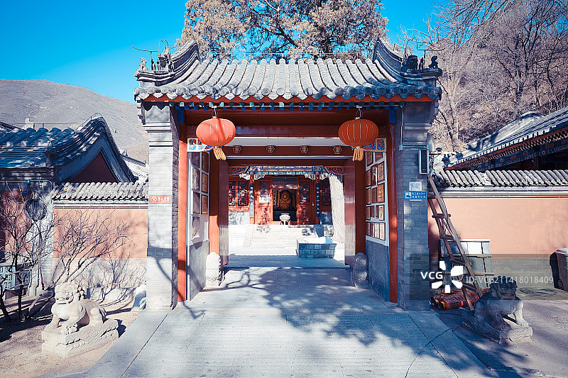 北京市级文保石景山著名古刹天泰山慈善寺图片素材