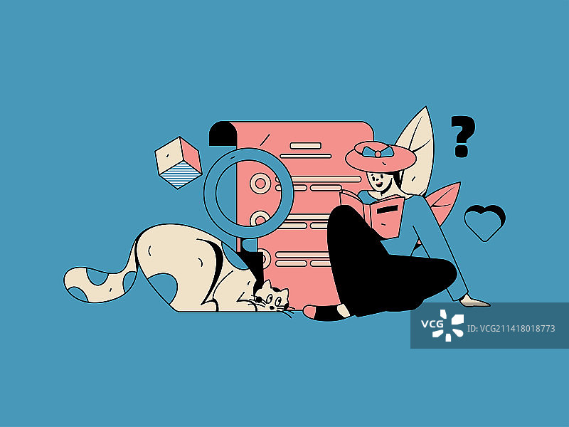 教育学习的人物扁平矢量概念手绘插画图片素材