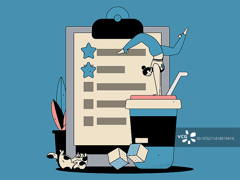 邀请好友进行问卷调查扁平矢量概念运营手绘插画图片素材