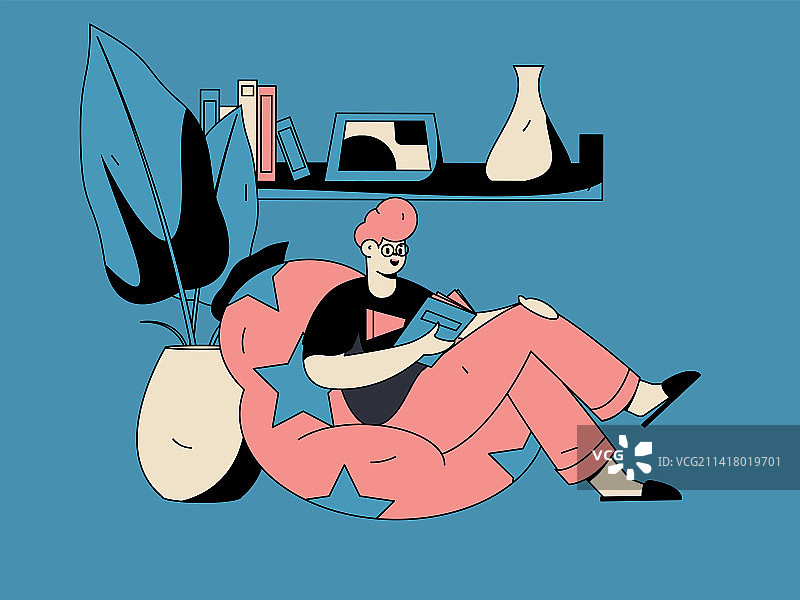 教育学习的人物扁平矢量概念手绘插画图片素材