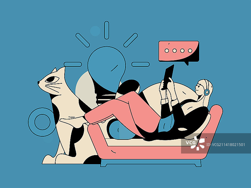 教育学习的人物扁平矢量概念手绘插画图片素材