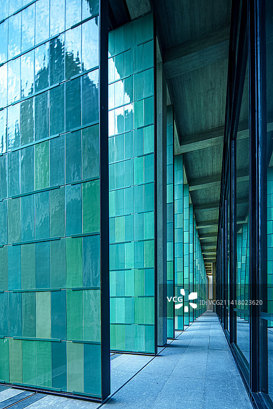 浙江杭州国家版本馆门头内景航拍细节图片素材