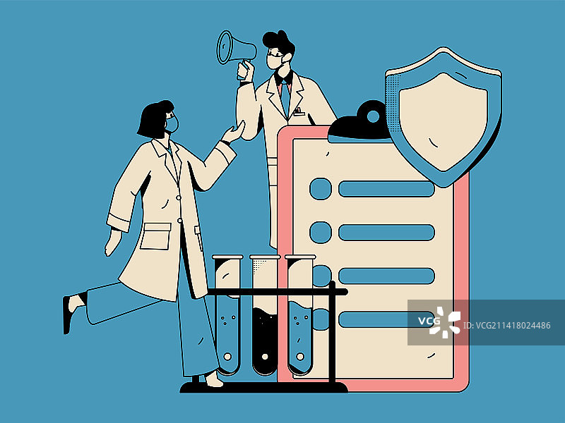 医疗人物抗疫扁平矢量概念运营手绘插画图片素材