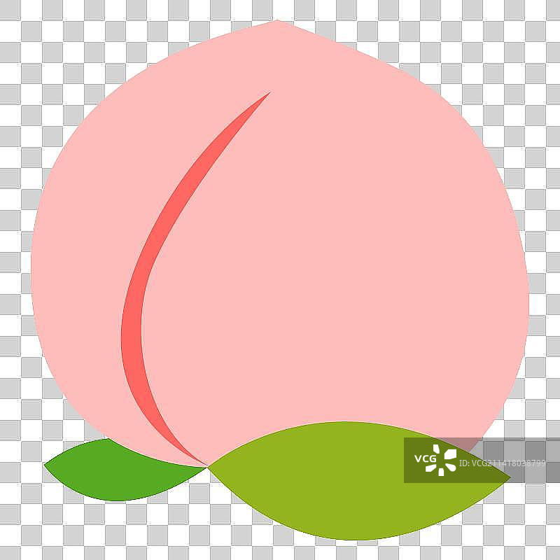 卡通西瓜桃子矢量元素图片素材