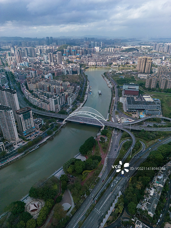 广东省江门市江海区东华大桥图片素材