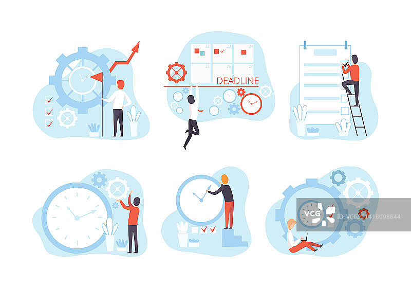 高效时间管理，男人整理时间图片素材