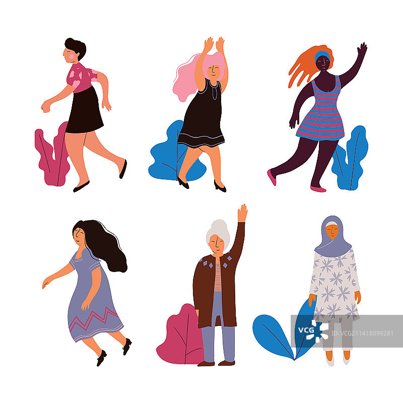 举起双手展示的女性图片素材