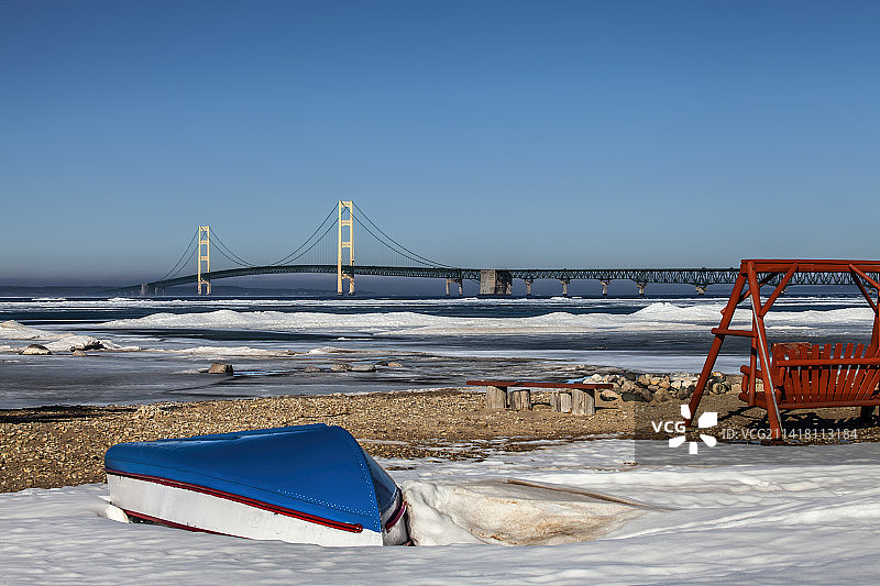 麦基诺海峡大桥图片素材