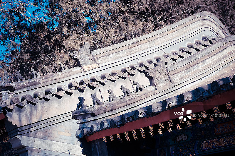 北京市级文保石景山著名古刹天泰山慈善寺图片素材