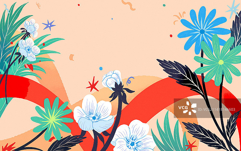 花卉装饰背景图片素材