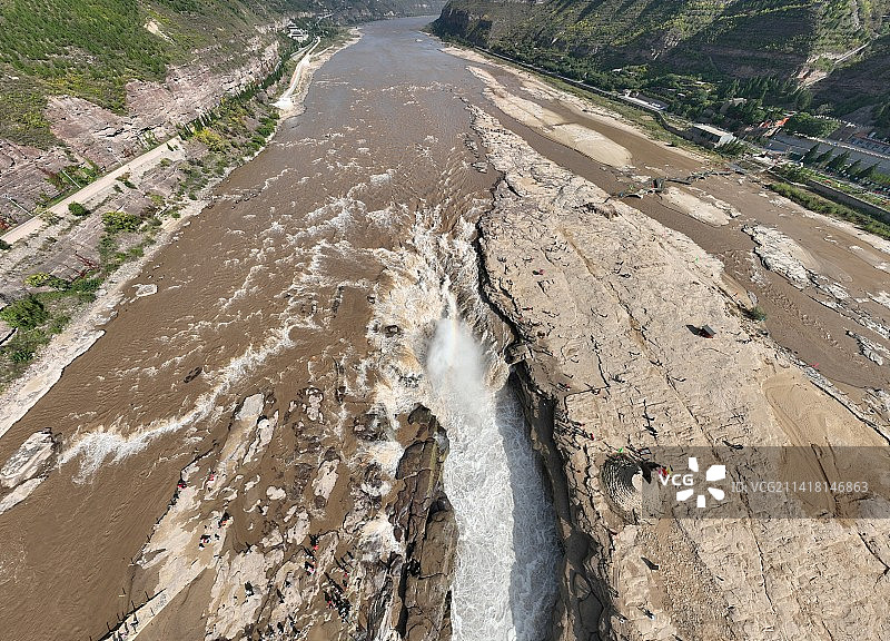陕西山西壶口瀑布是国家级风景名胜区国家AAAAA级旅游景区图片素材