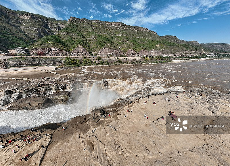 陕西山西壶口瀑布是国家级风景名胜区国家AAAAA级旅游景区图片素材