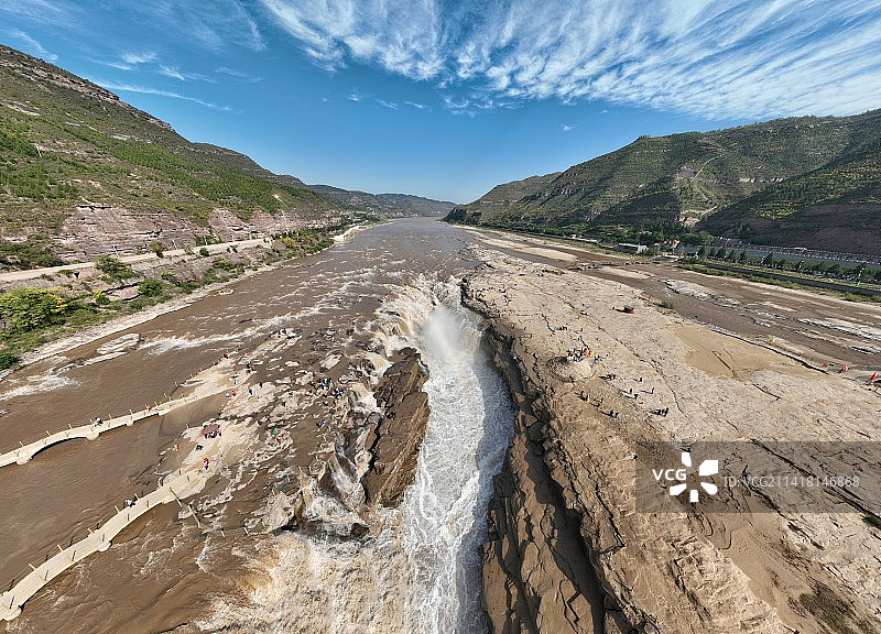 陕西山西壶口瀑布是国家级风景名胜区国家AAAAA级旅游景区图片素材