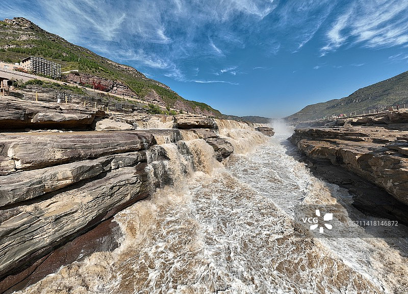 陕西山西壶口瀑布是国家级风景名胜区国家AAAAA级旅游景区图片素材