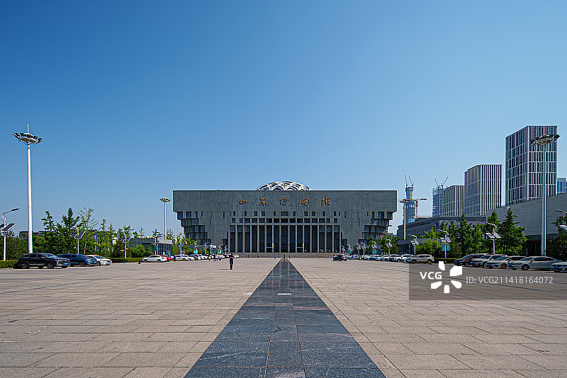 山东济南博物馆外景内景图片素材