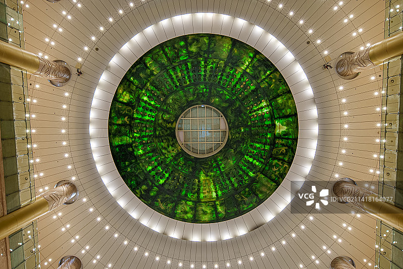 山东济南博物馆外景内景图片素材