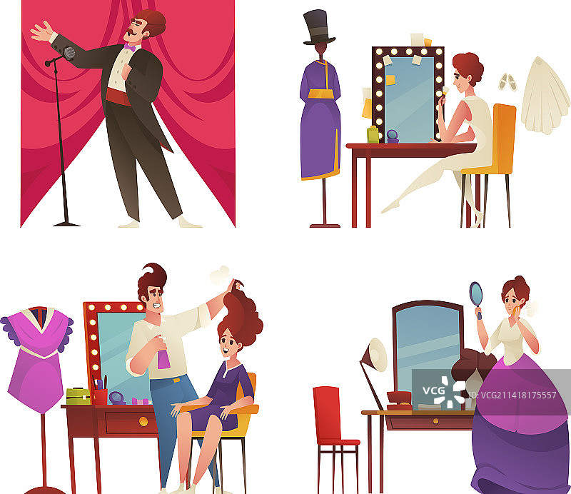 艺术家更衣室场景图片素材