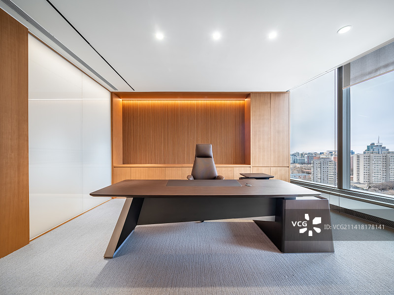 现代豪华办公室内部场景-办公室-会议室图片素材