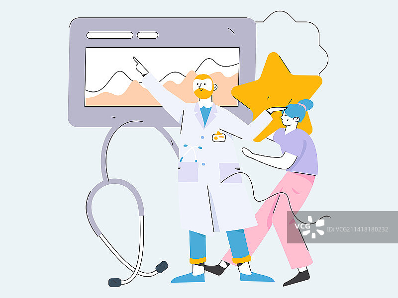 医疗人物抗疫扁平矢量概念运营手绘插画图片素材