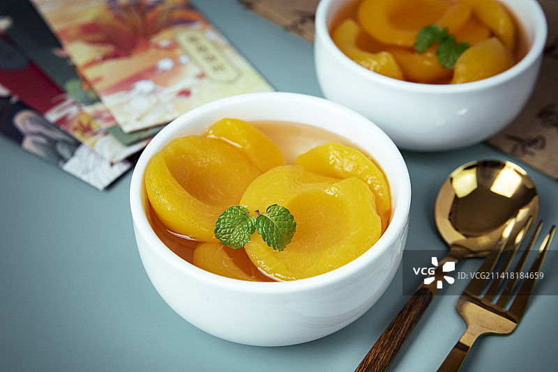 黄桃罐头图片素材