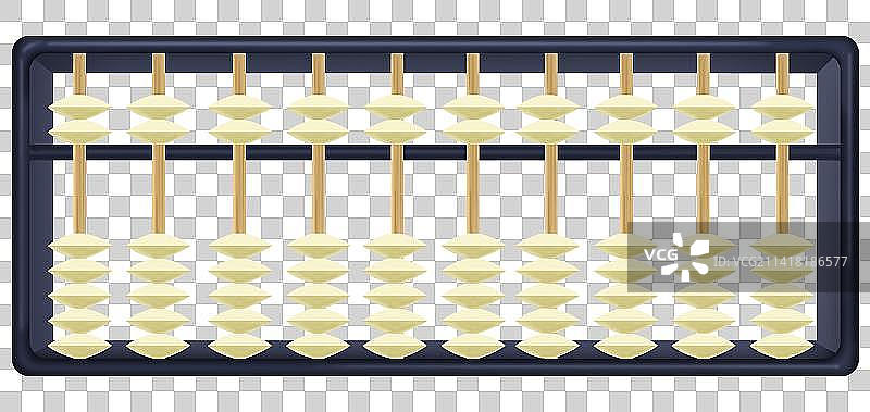 手动操作计算辅助工具算盘老物件元素插画图片素材