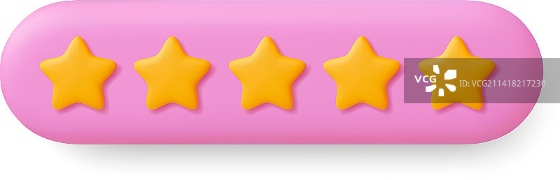 3D五星评级概念图标图片素材