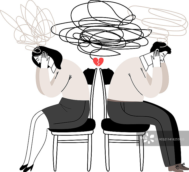 男女之间的争吵和丑闻图片素材