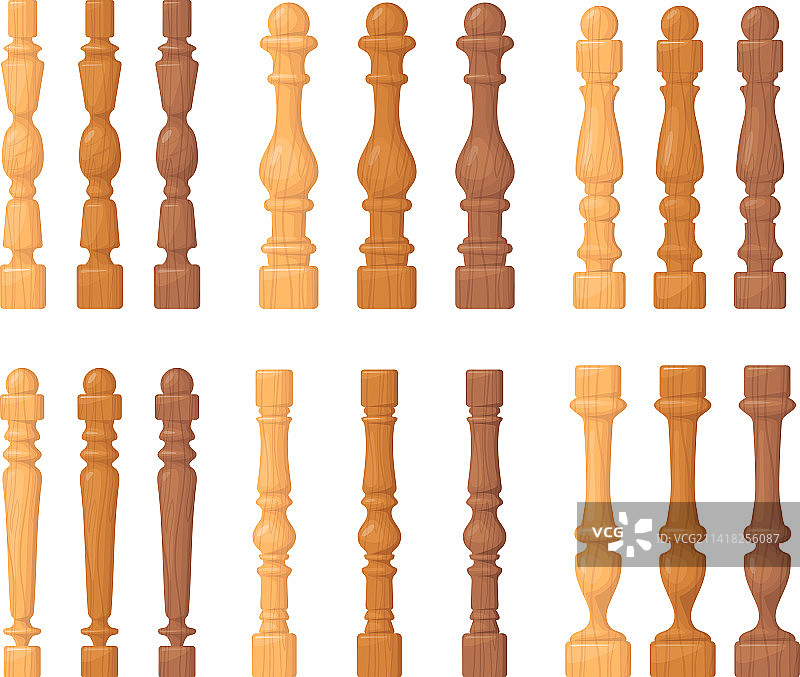 卡通木制栏杆图片素材