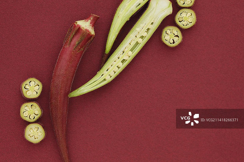 冲绳蔬菜红秋葵图片素材