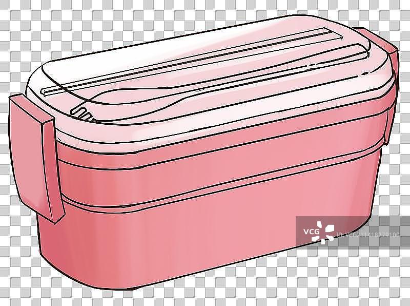 粉色饭盒图片素材