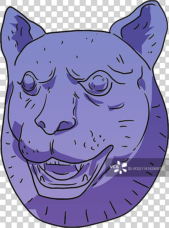 圆明园虎首铜像图片素材