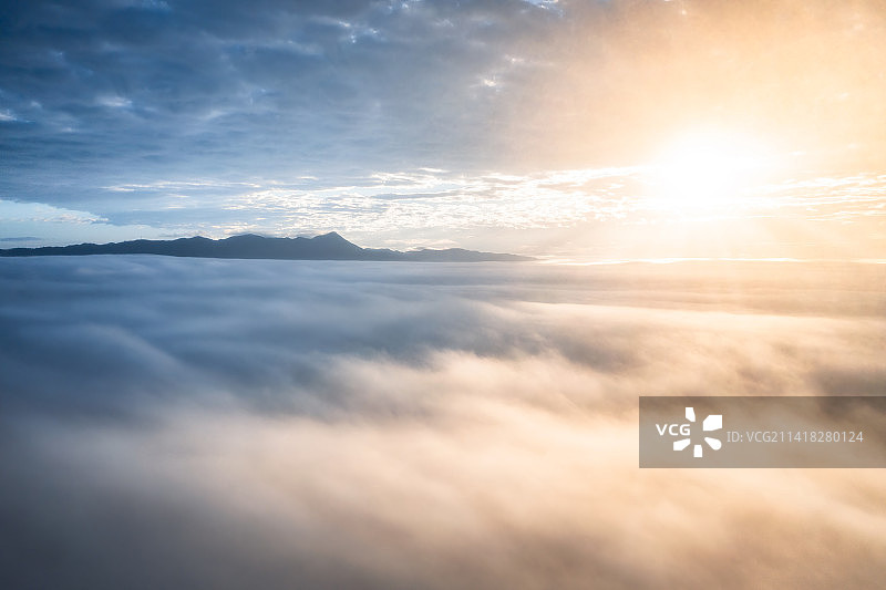 福州鼓山日出云海图片素材