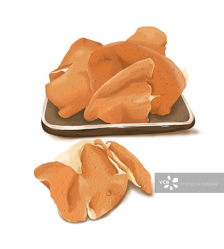 商业插画中药养生陈皮姜茶图片素材