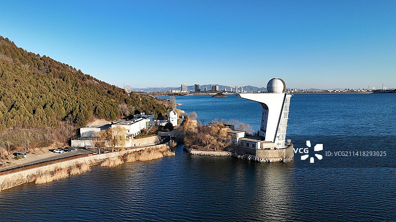 北京怀柔太阳观测基地航拍图片素材