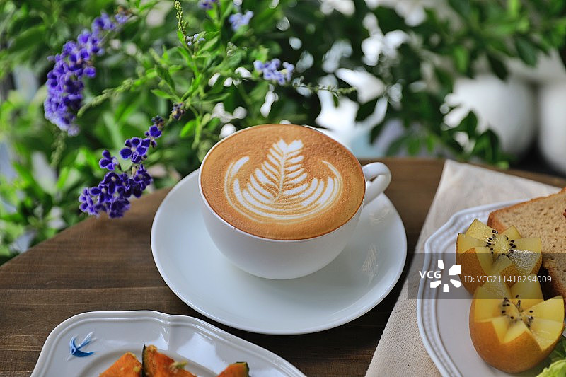 拿铁咖啡图片素材
