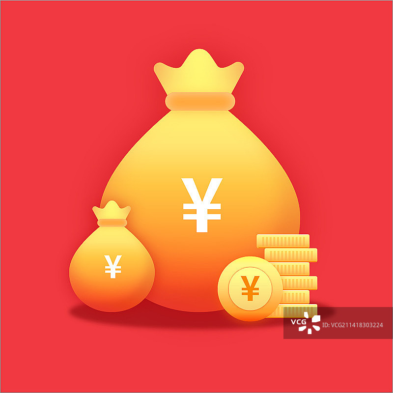 运营活动类金色钱袋金币金融银行矢量图图片素材