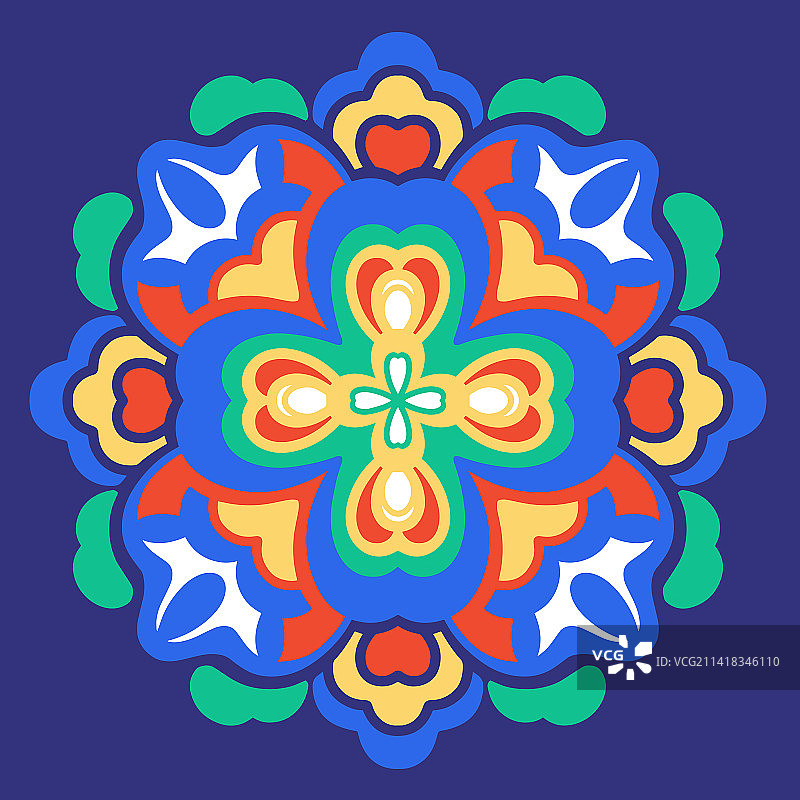 中式复古吉祥纹样矢量图图片素材